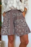 Ole Bubble Cotton Bandana Shorts Earth
